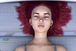 Beautiful girlfriend in 3D cartoon game with big nipples and big cock