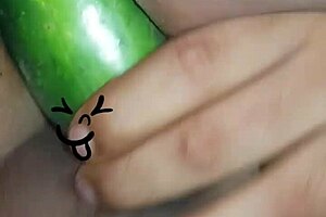 Homegrown couple tries DP in cucumber vagina and asshole.jpeg