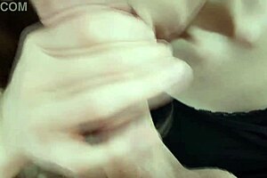 Bleeding my girlfriend ensconced between her flat tummy and her tremendous tits in an POV video