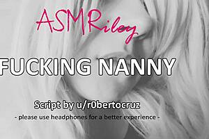 Naughty Nanny receives a stiff cock into her lazer tight pussy